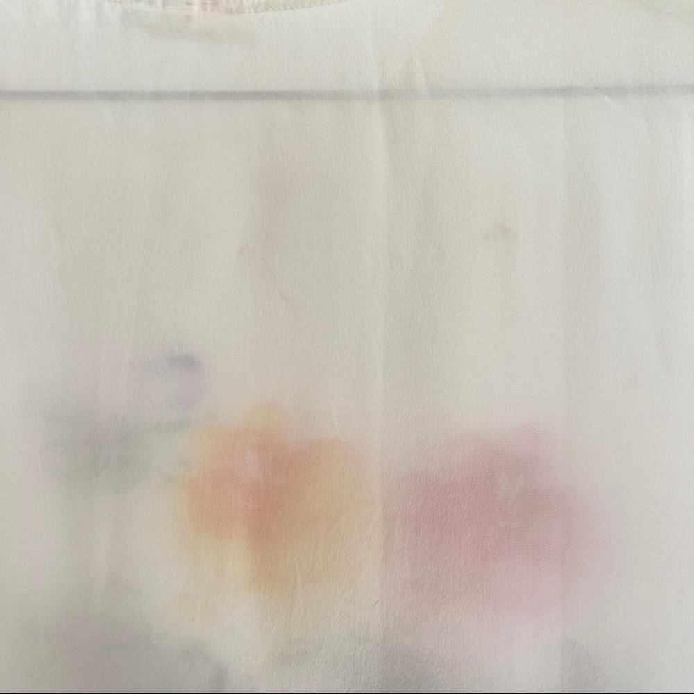 VTG Silk Watercolor Floral Top - Picture 6 of 8